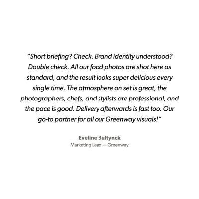Review Eveline Bultynck &mdash; Greenway campaign photography by Foodphoto