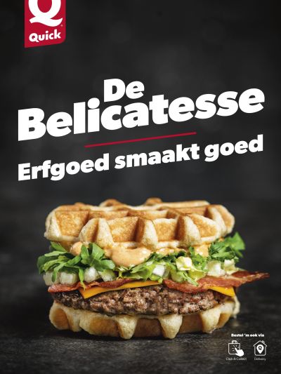 Quick 'De Belicatesse' sandwich advertisement