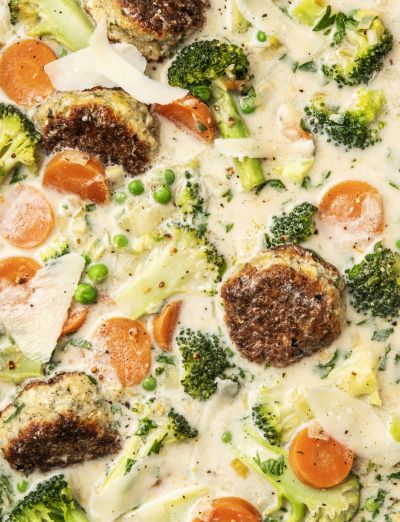 Karola Dinner Romige Groentesoep Broodknoedels &mdash; professional food photography by Foodphoto